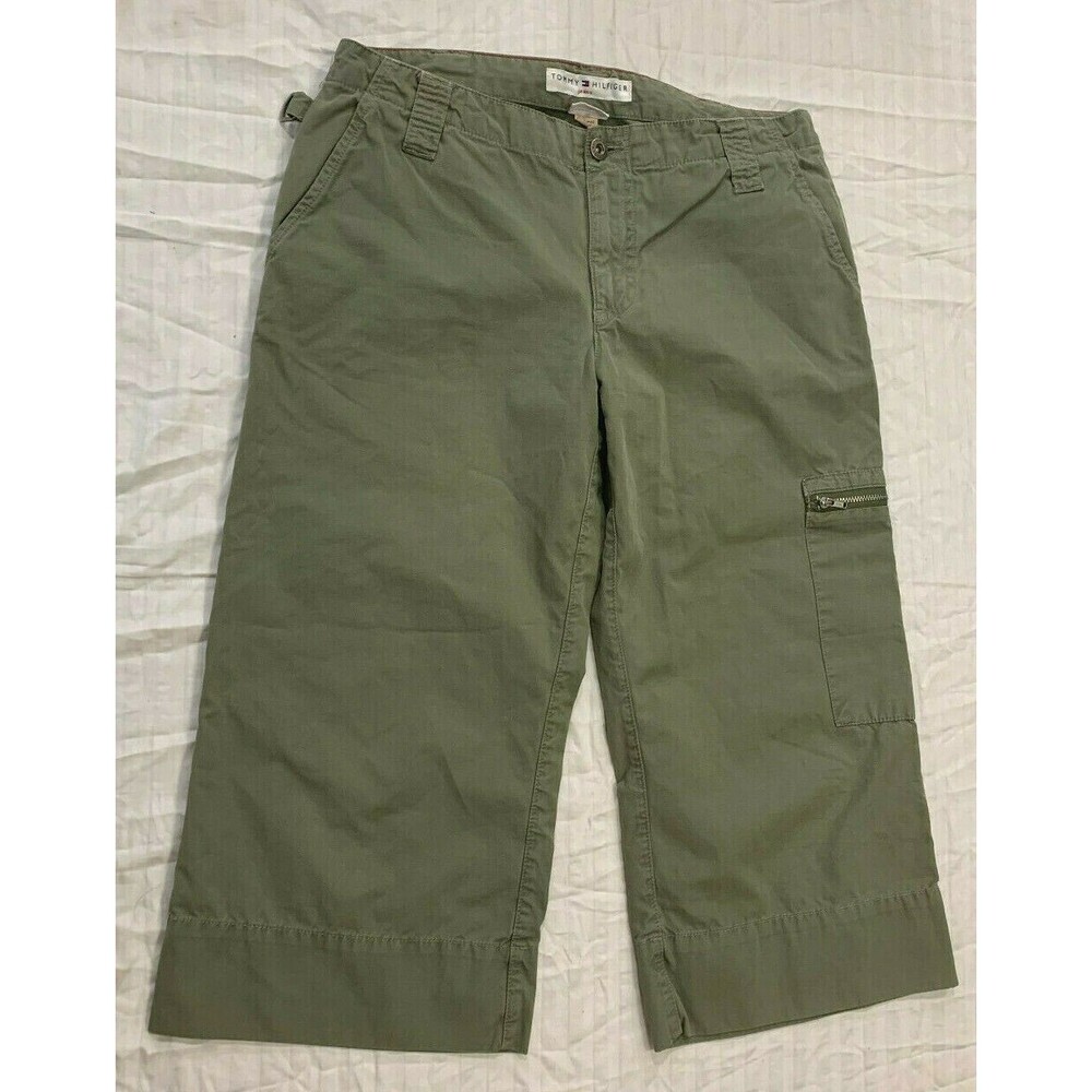TOMMY HILFIGER WOMENS CARGO COTTON CAPRIS PANTS SIZE 6
